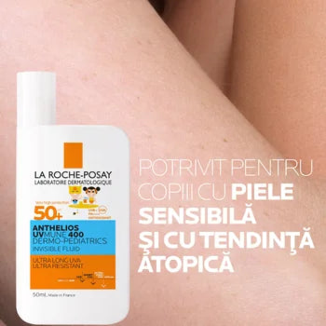 LA ROCHE POSAY Anthelios KIDS UV-Mune 400 fluid invizibil SPF50+piele copii  x 50ml