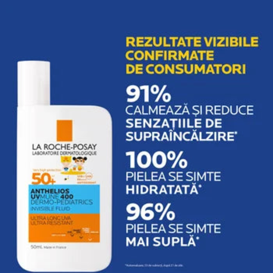 LA ROCHE POSAY Anthelios KIDS UV-Mune 400 fluid invizibil SPF50+piele copii  x 50ml