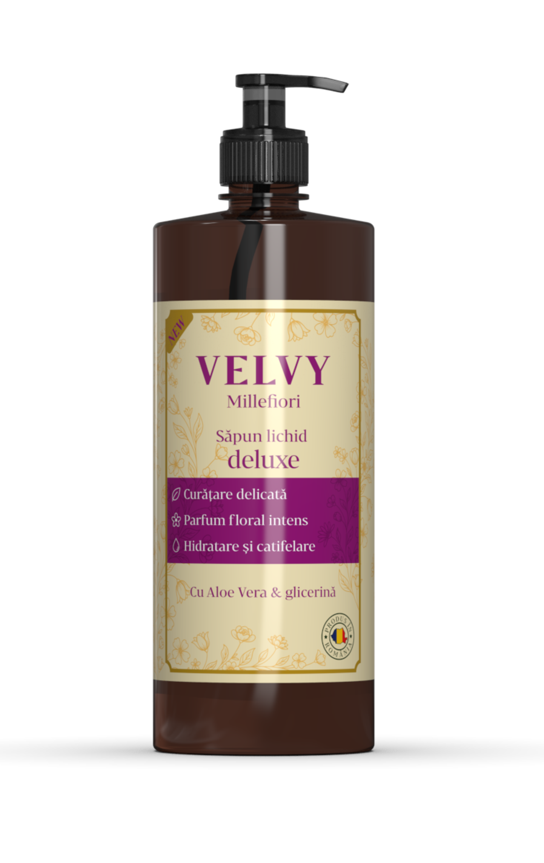 Sapun lichid VELVY MILLEFIORI 400 ml.