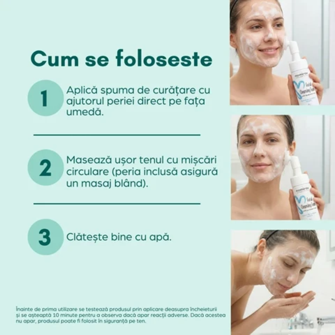 Momirov-Spumă de curățare cu perie inclusă și acid hialuronic, 150 ml
