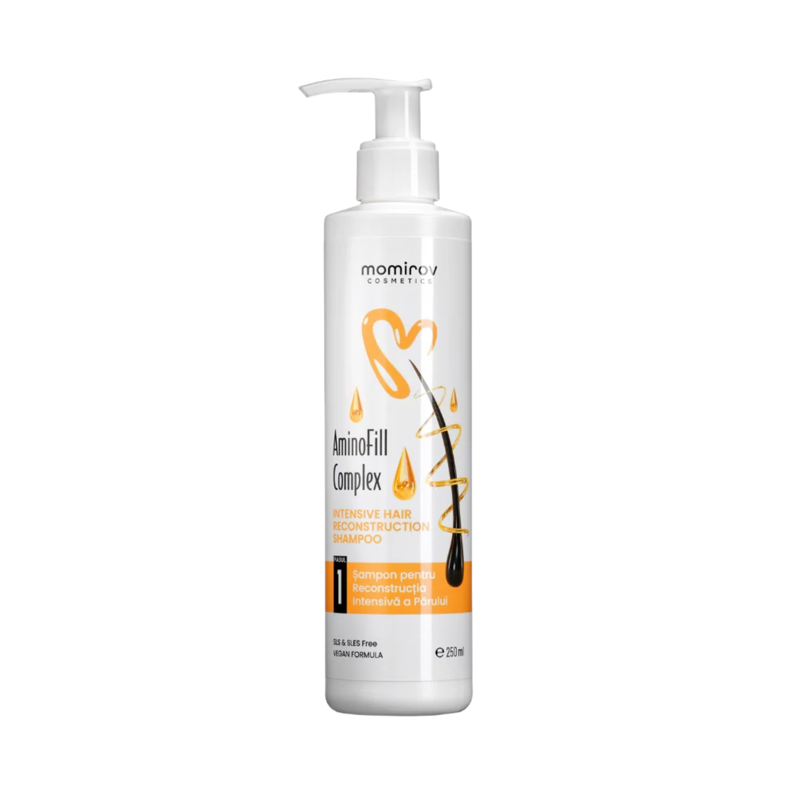 Momirov-Șampon Aminofill Complex pentru reconstrucția intensivă a părului, 250 ml