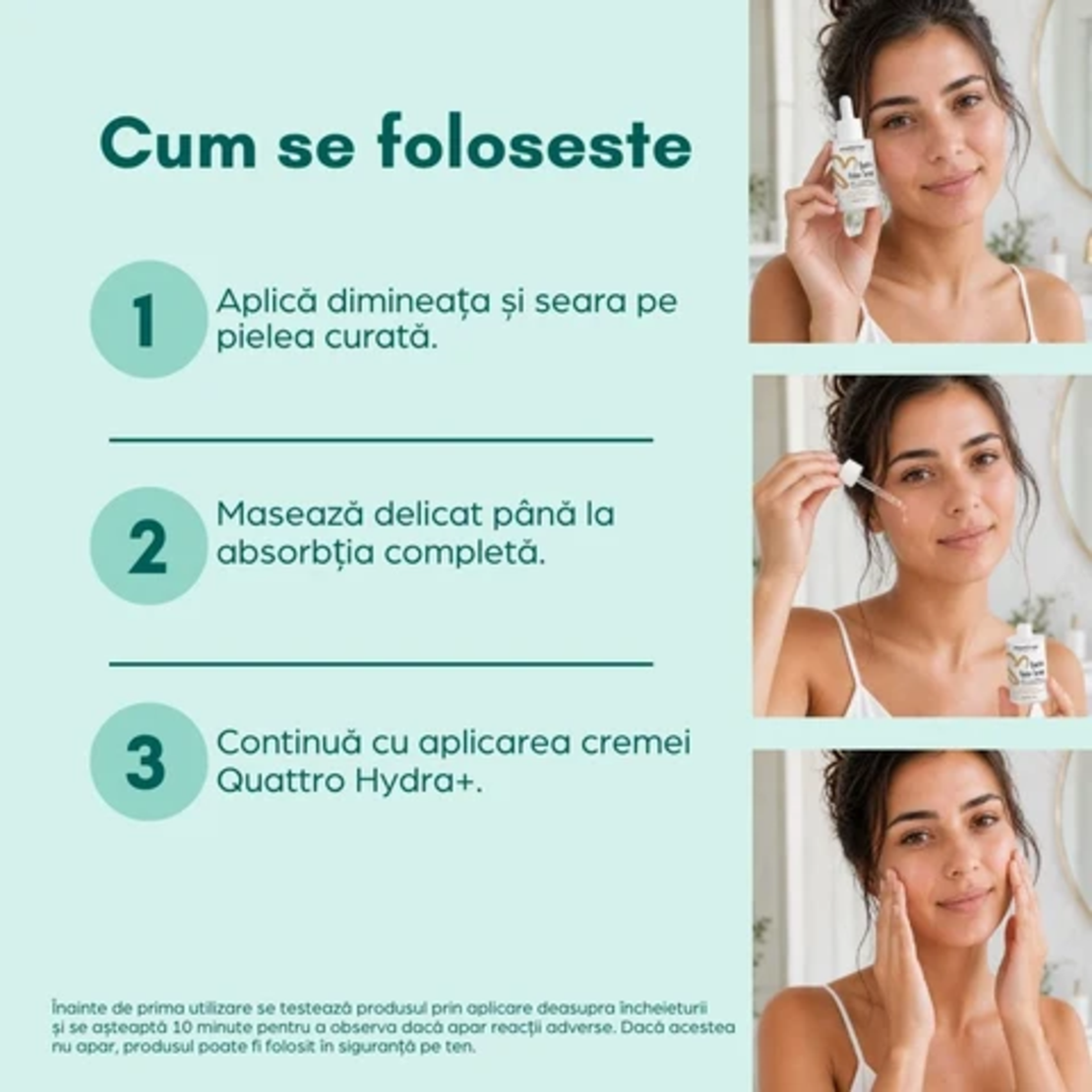 Momirov-Serum Quattro Hydra+ cu 4D acid hialuronic, Squalane și Ectoină, 30 ml