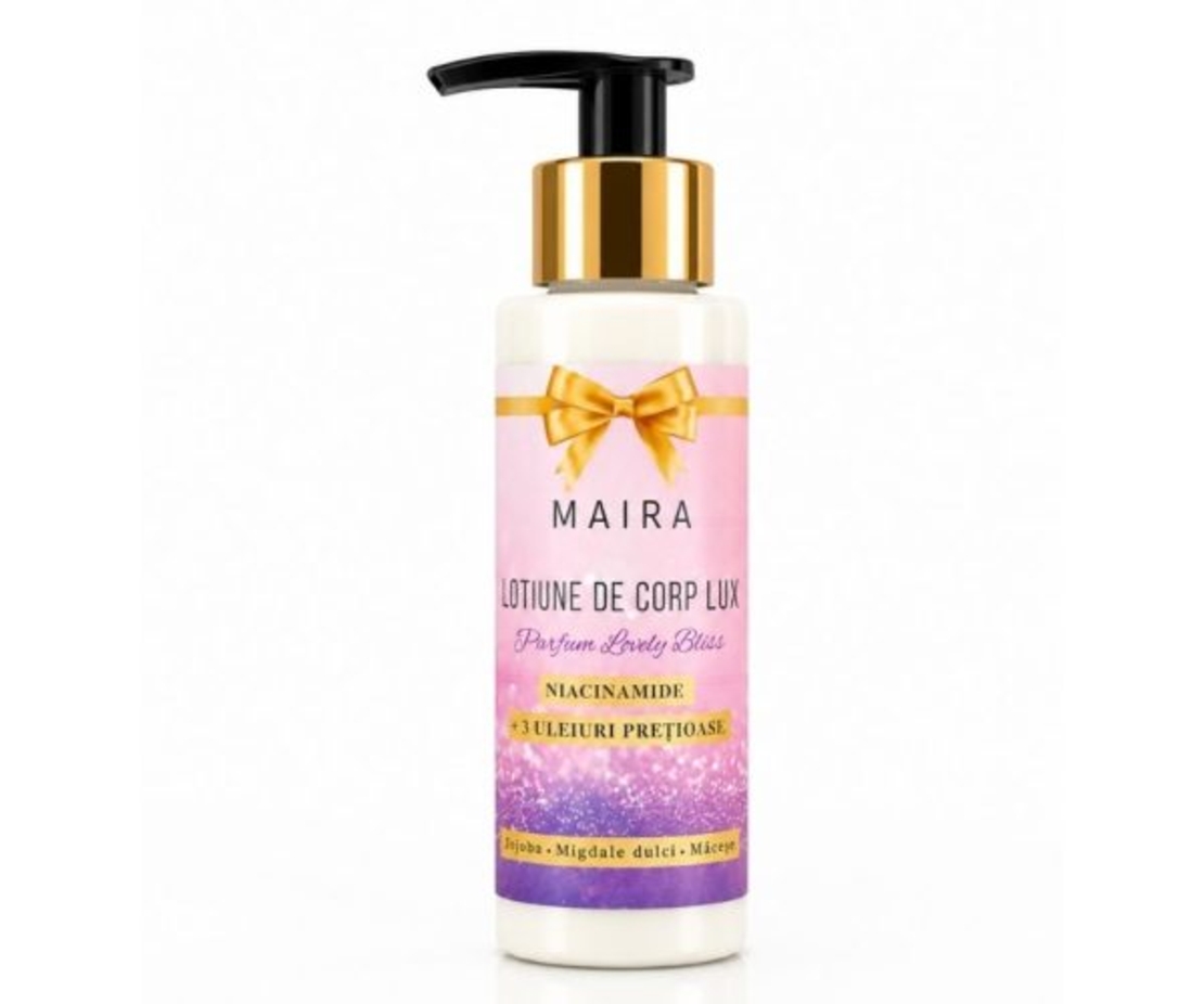 Loțiune de Corp Lux cu Niacinamide – Lovely Bliss | Hidratare cu Parfum Iris și Vanilie