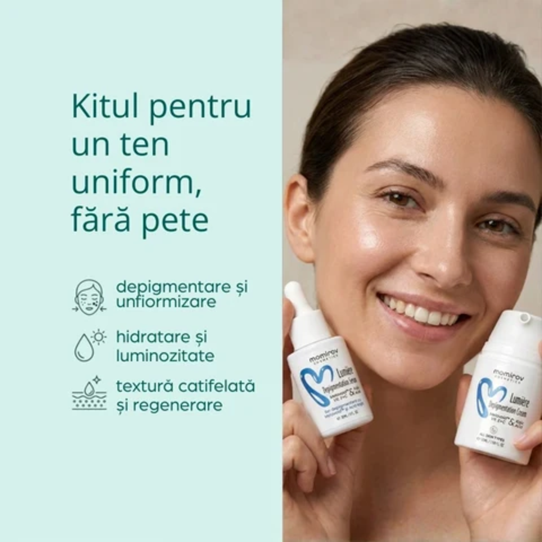 Momirov-Kit Lumiere cu ser și cremă pentru depigmentare
