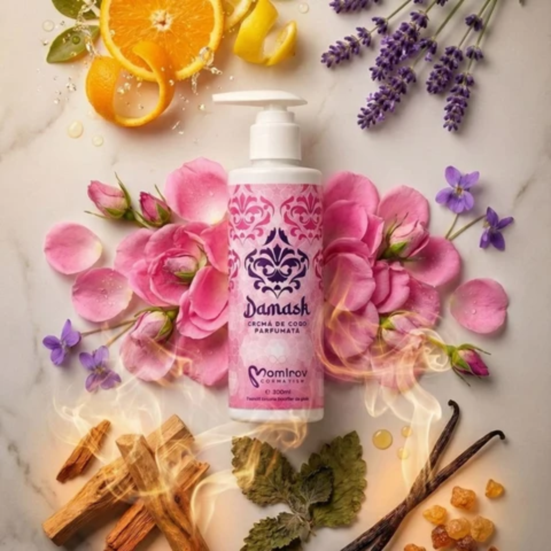 Momirov-Cremă de corp parfumată Damask, 200 ml