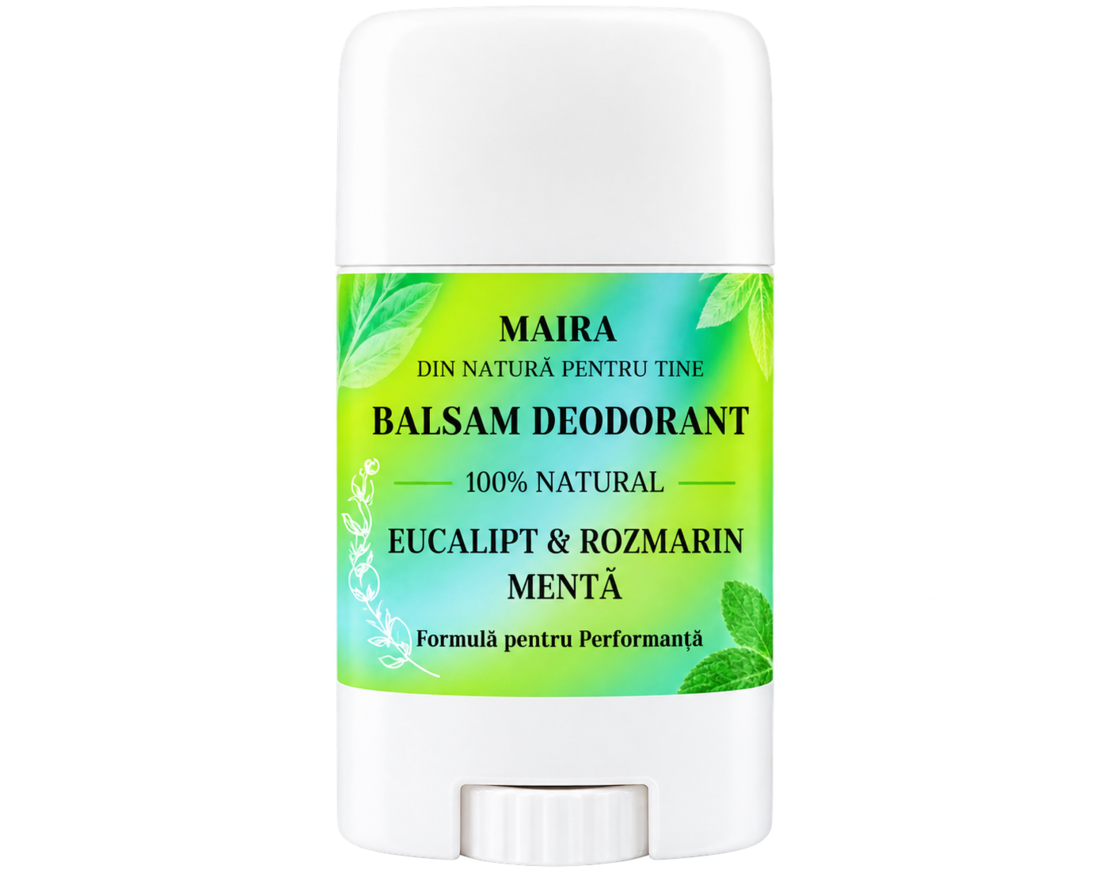Deodorant de corp Natural cu Eucalipt, Rozmarin și Mentă