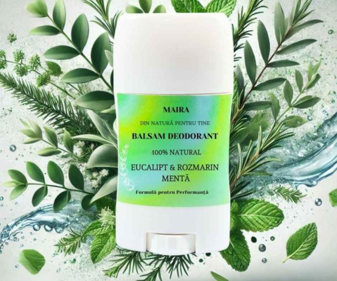 Deodorant de corp Natural cu Eucalipt, Rozmarin și Mentă