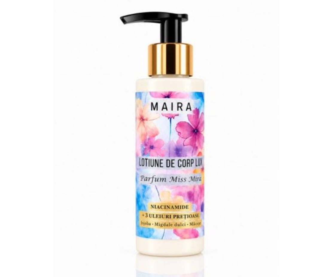 Loțiune de Corp Lux cu Niacinamide – Miss Mira | Piele Fină și Superb Parfumată