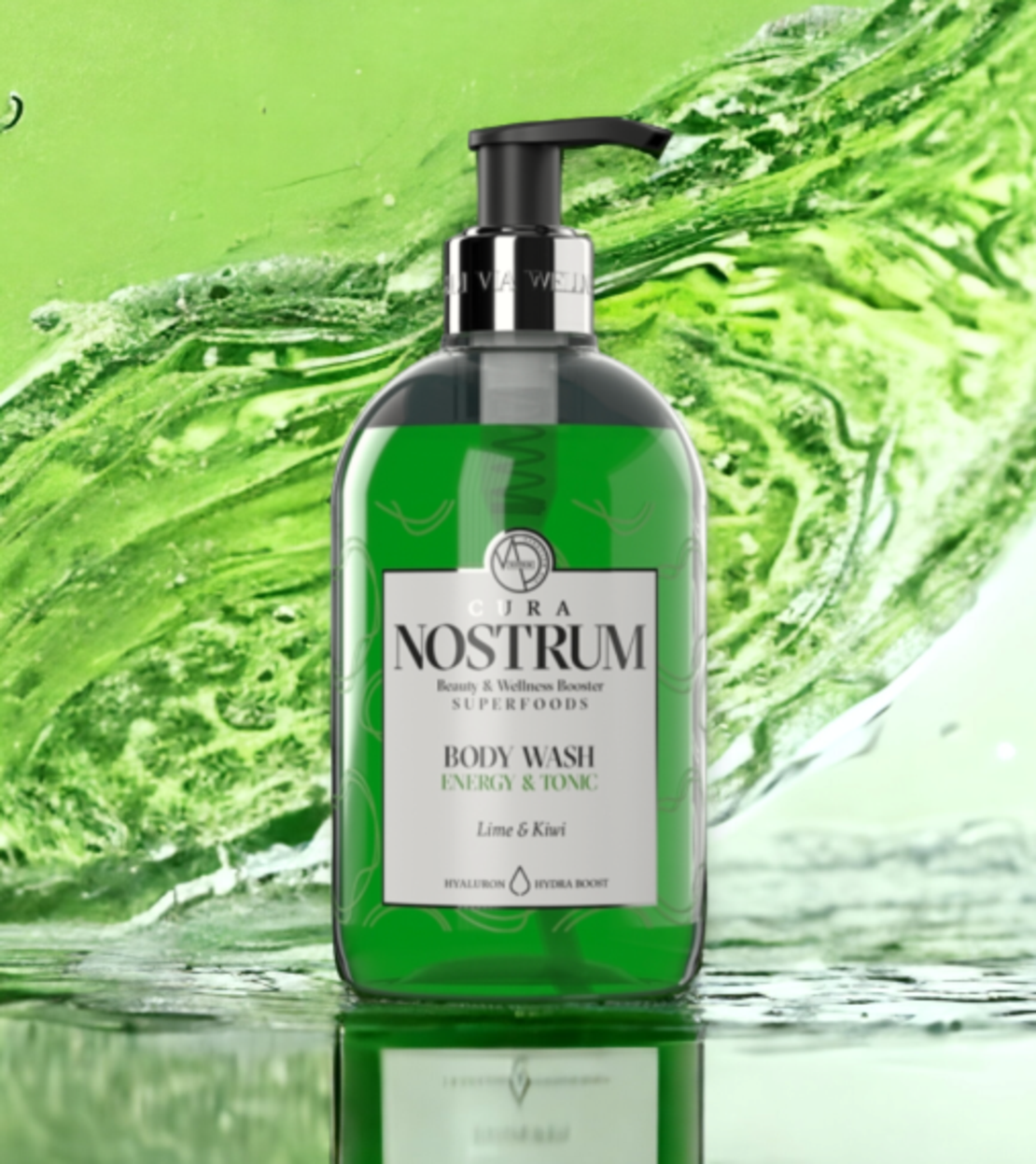 CURA NOSTRUM Gel de dus Energy & Tonic – Lime & Kiwi- 500 ml
