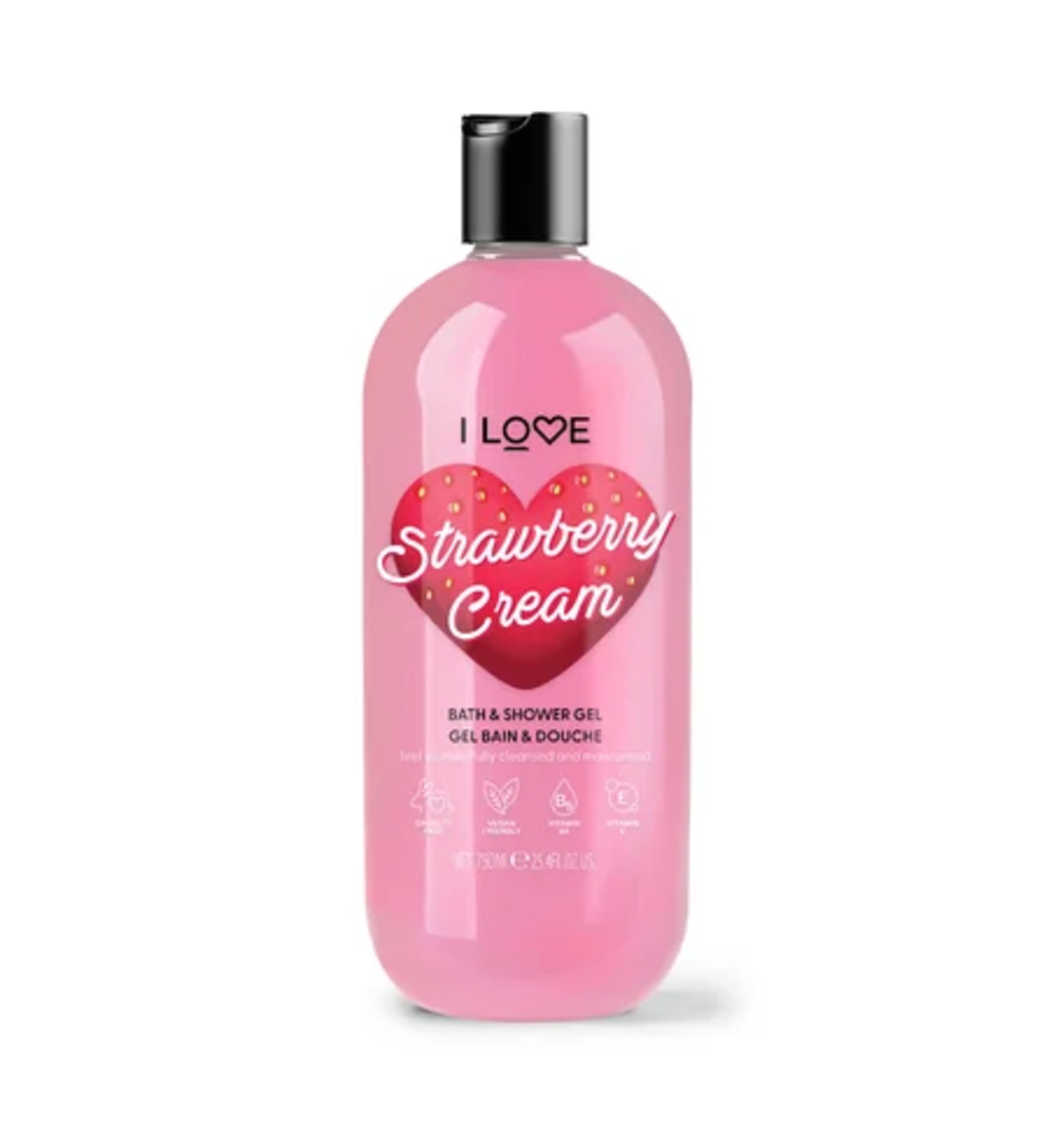 I Love Strawberry Cream Bath & Shower Gel 750 ml