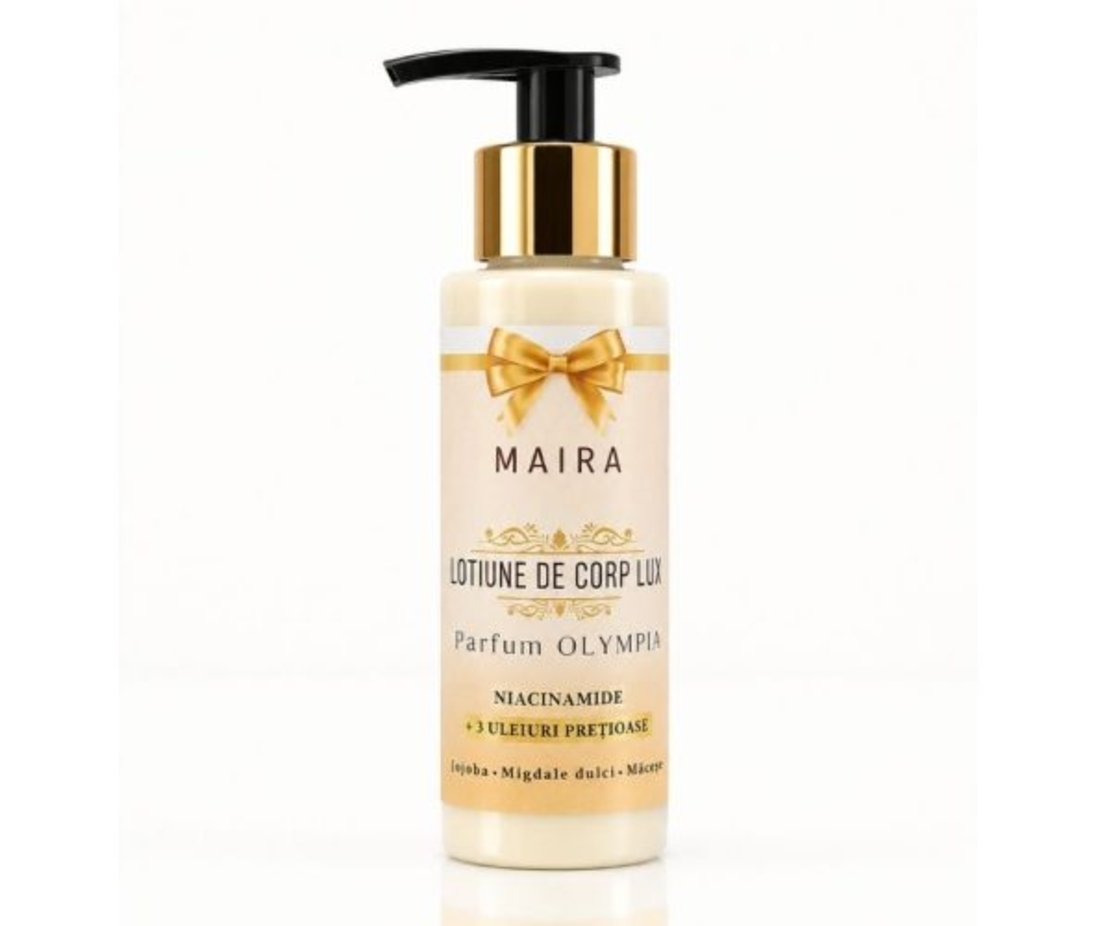Loțiune de Corp Lux cu Niacinamide – Olympia | Hidratare cu Parfum Floral-Vanilat
