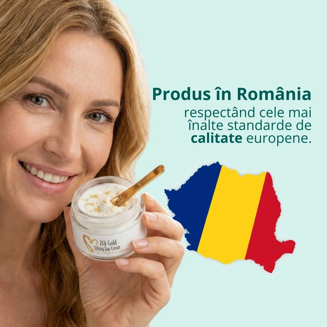 Momirov-Cremă lifting de zi 24K cu aur și SPF 30, 50 ml