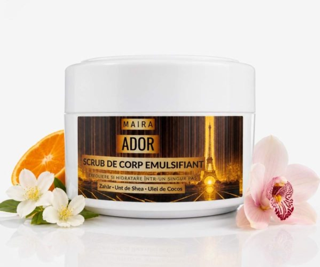 Scrub Corp Emulsifiant cu Zahăr Ador 200g