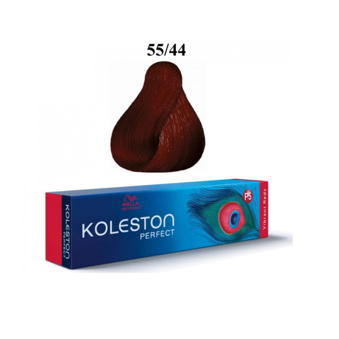 Wella Professionals, Koleston Perfect, Permanent Hair Dye, 55/44 Intense Light Brown Red Red, 60 ml