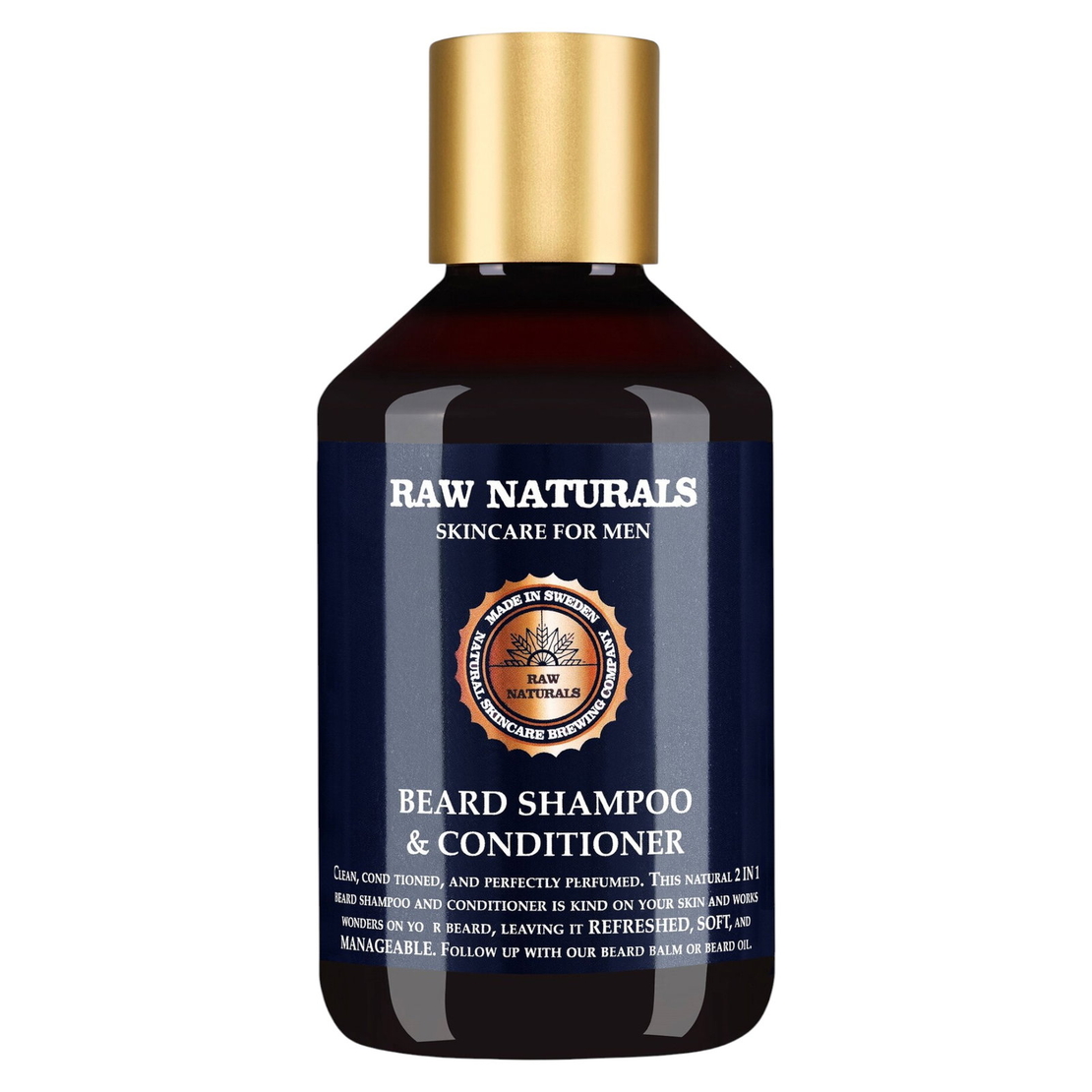 Raw Naturals, Beard Shampoo & Conditioner, 100% vegan, Beard Shampoo, Softness, 250 ml