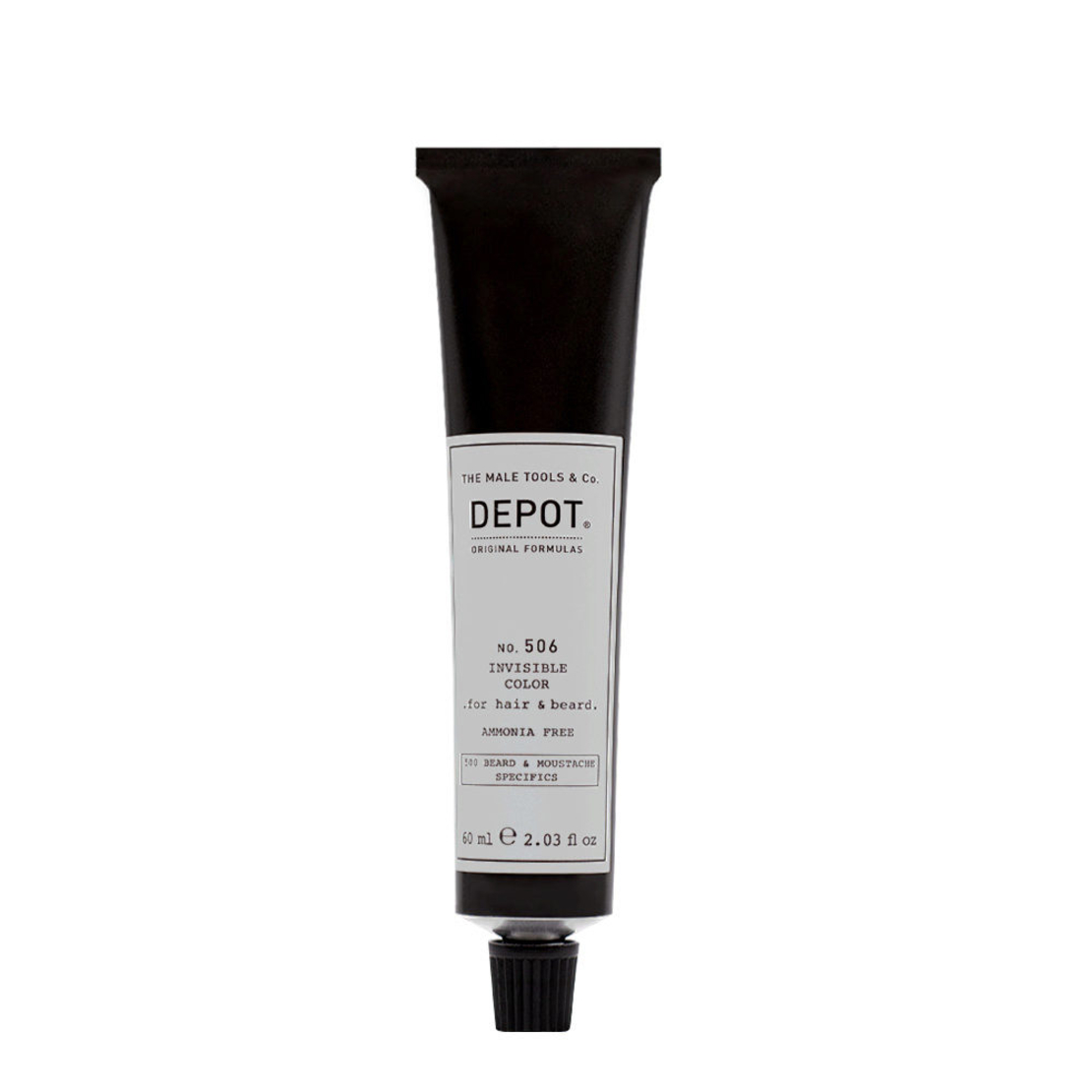 Depot, 500 Beard & Mustache Specifics No. 506 Invisible Clour, Semi-Permanent Hair Dye,  Titanium, 60 ml