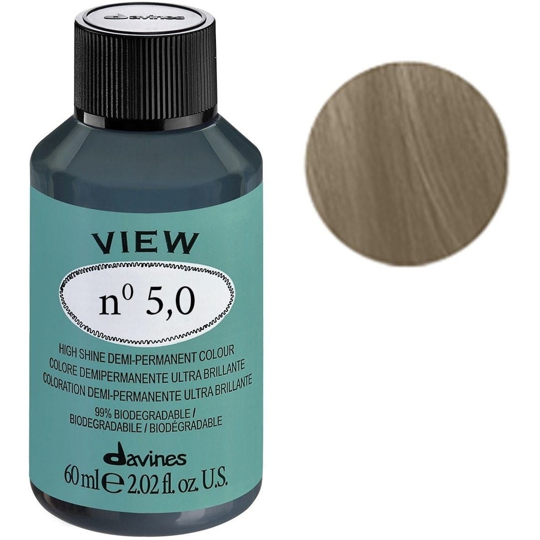 Davines, View, Demi-Permanent Hair Dye, 5.0 , 60 ml