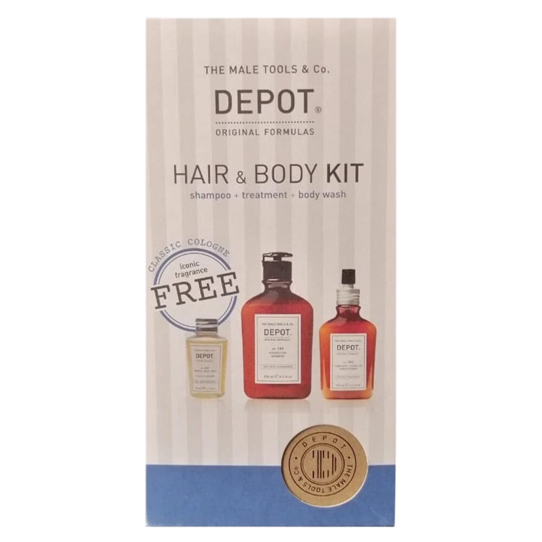 Set Depot: 100 Hair Cleansing No. 103, Pro-Vitamin B5, Hair Shampoo, For Hydration, 250 ml + 200 Hair Treatments No. 202, Botanical Complex, Hair Leave-In Conditioner, For Hydration, 100 ml + 600 Body Solutions No. 601, Botanical Complex, Cleansing,