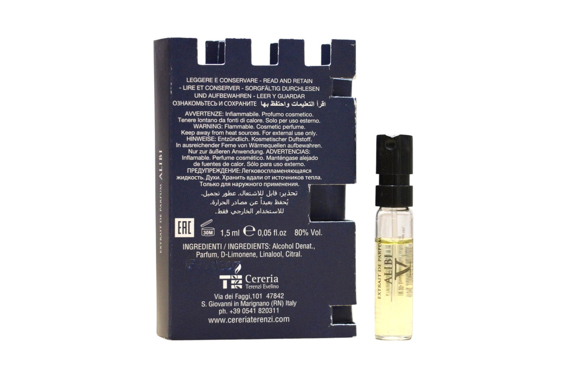 V Canto, Alibi, Extrait De Parfum, Unisex, 1.5 ml *Vial