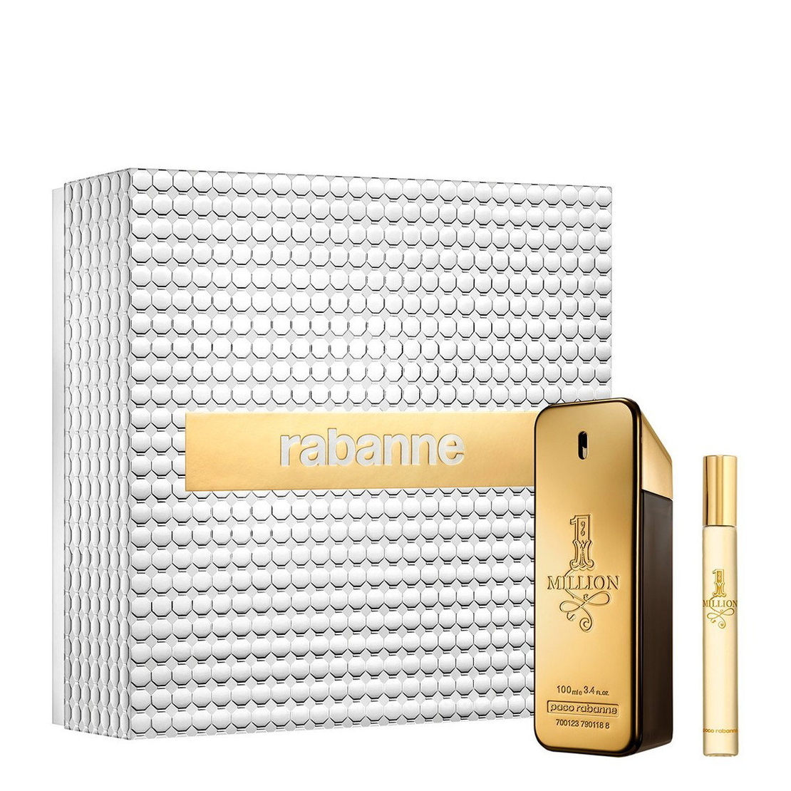 Set Paco Rabanne: 1 Million, Eau De Toilette, For Men, 100 ml + 1 Million, Eau De Toilette, For Men, 10 ml