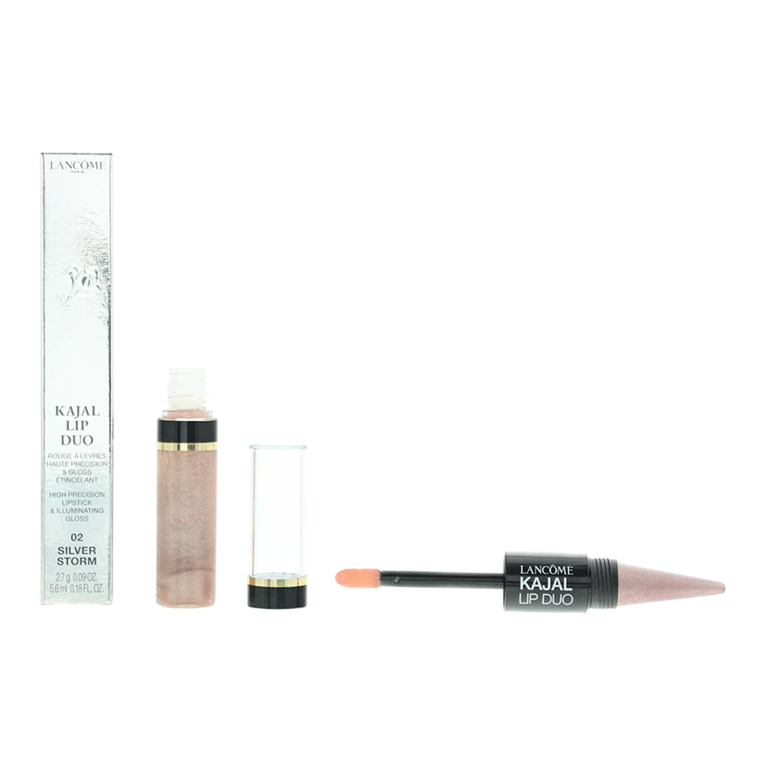 Lancome, Kajal Lip Duo, Duo, Liquid Lipstick, 02, Silver Storm, 2.7 g