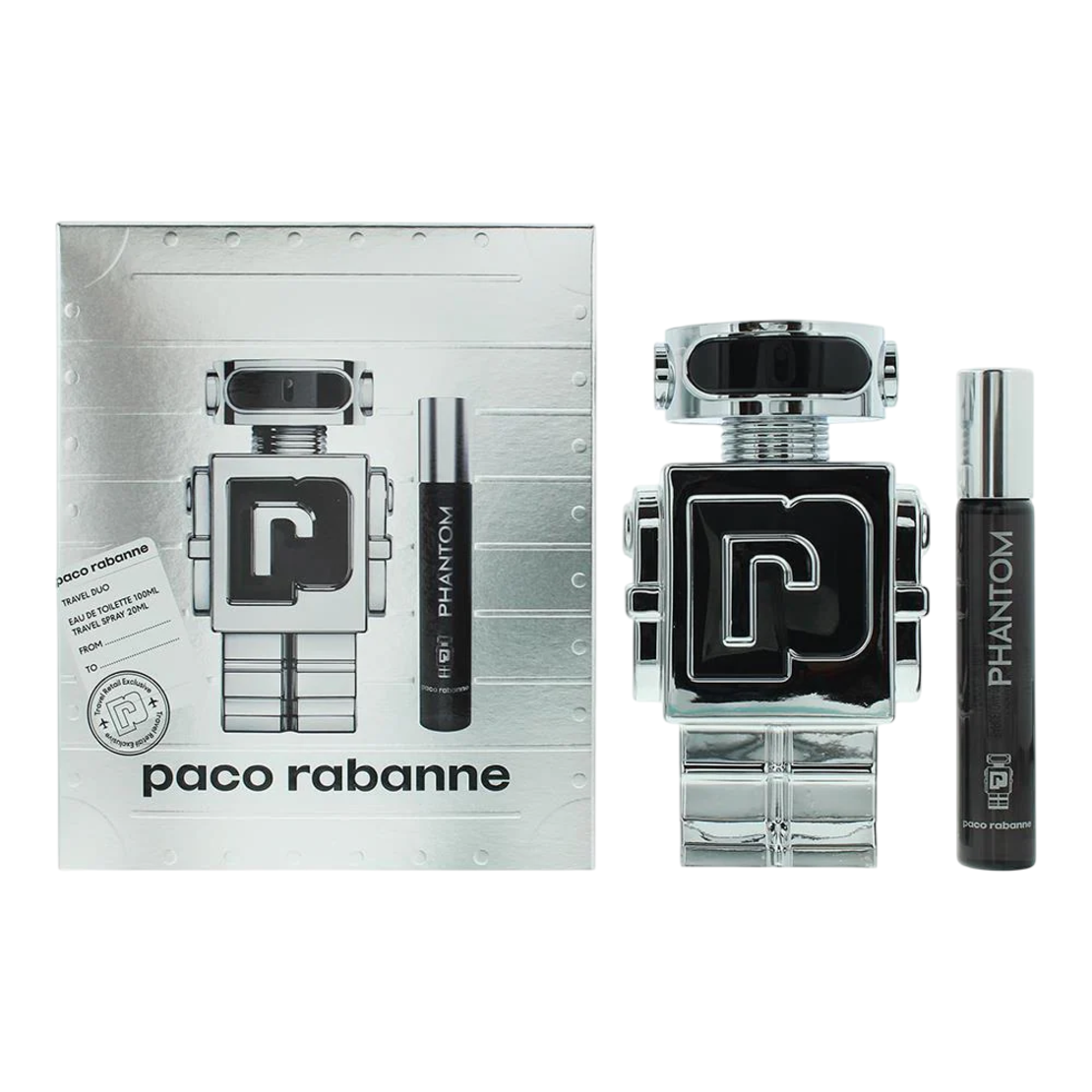 Set Paco Rabanne: Phantom, Eau De Toilette, For Men, 100 ml + Phantom, Eau De Toilette, For Men, 10 ml