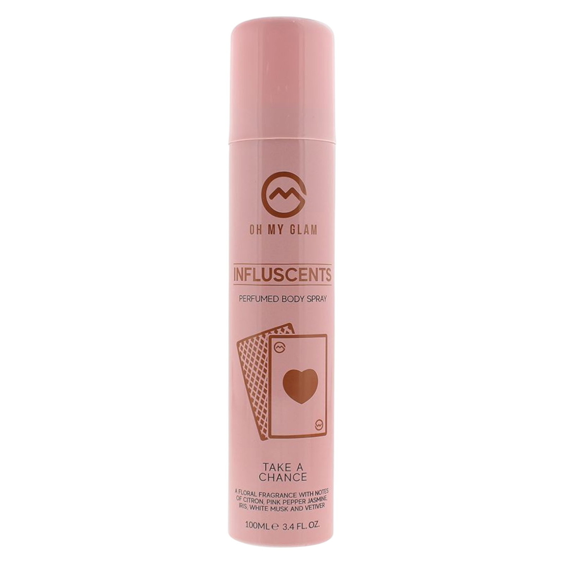 Oh My Glam, Influscent Take A Chance, Body Spray, White Musk, 100 ml
