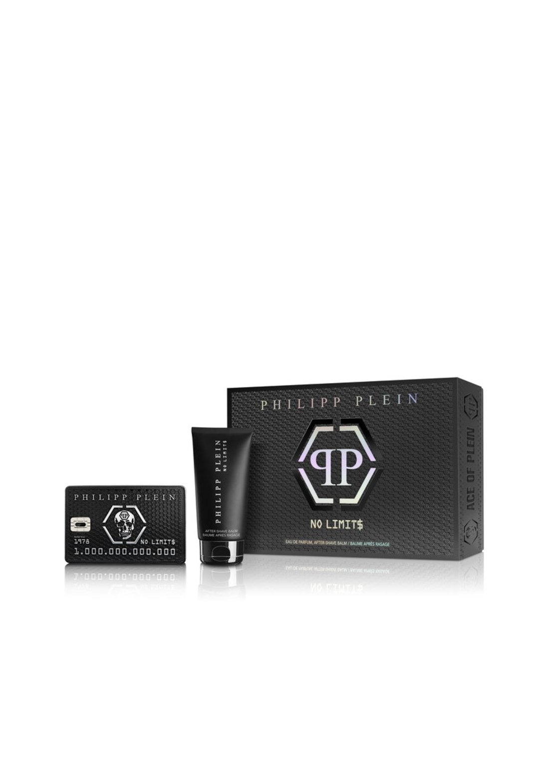 Set Philipp Plein: No Limits, Eau De Parfum, For Men, 50 ml + No Limits, Moisturizing, After-Shave Balm, 50 ml
