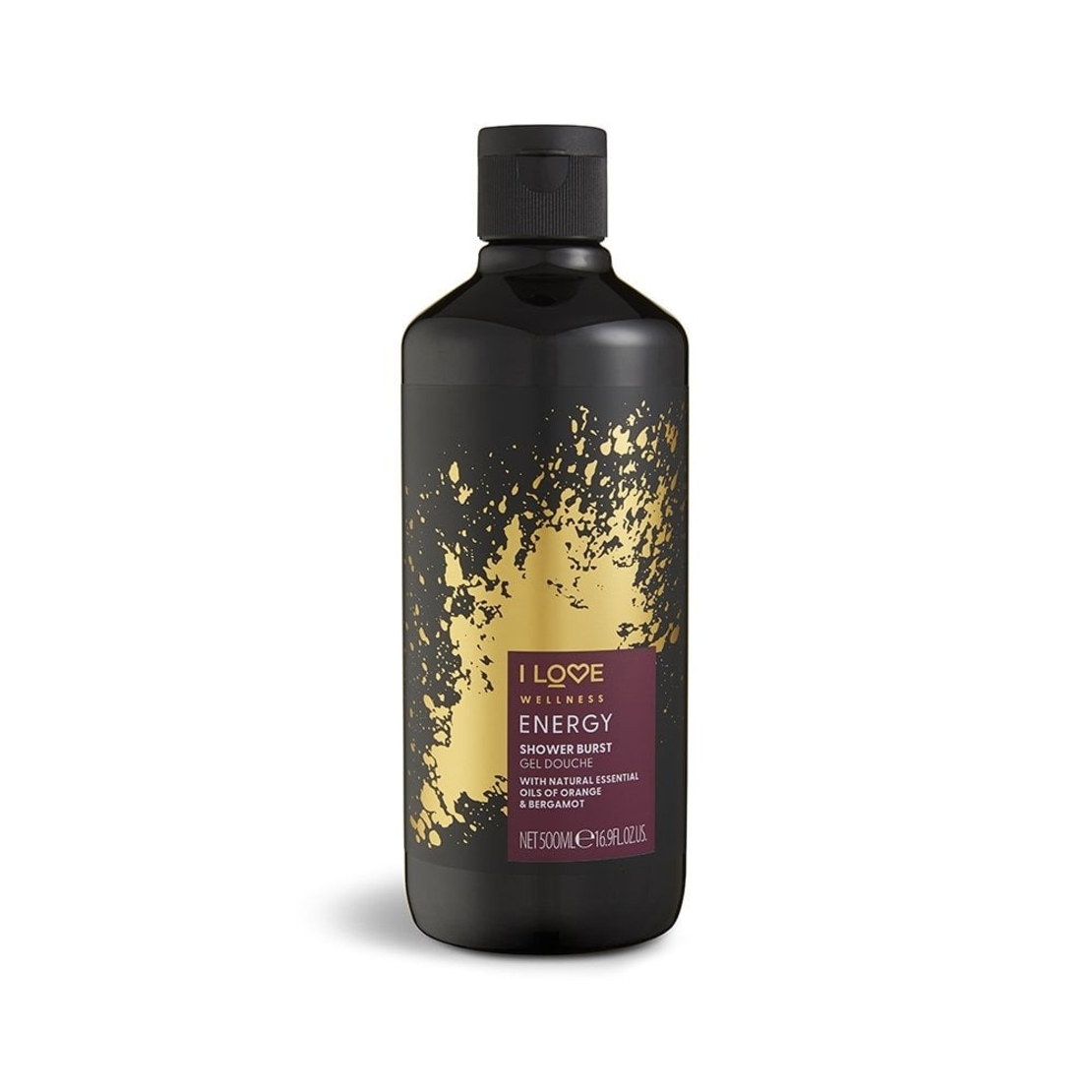 I Love, Wellness Energy, Vegan, Orange & Bergamot, Cleansing, Shower Gel, For All Skin Types, 500 ml