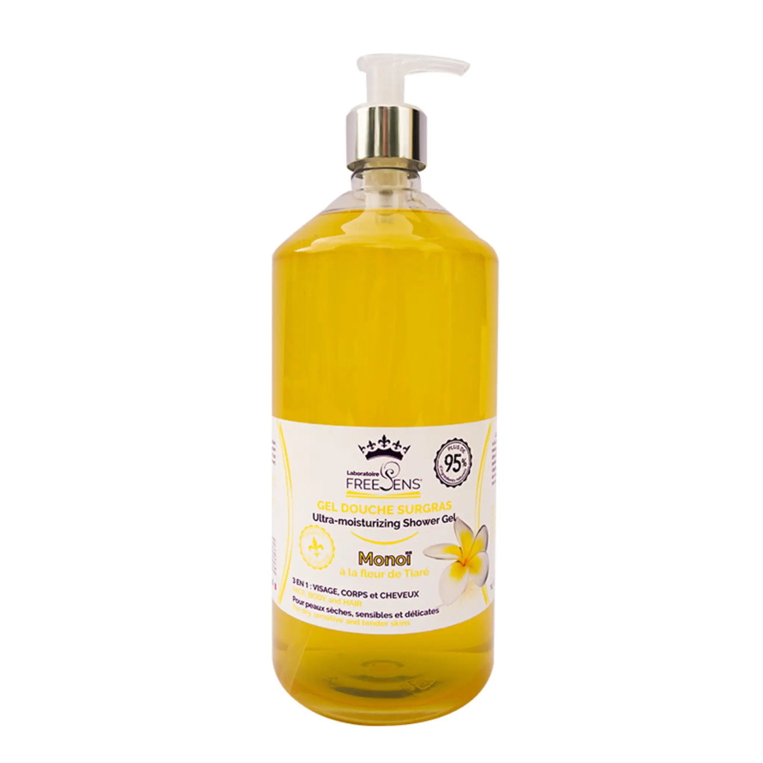 Laboratoire Freesens, Freesens, Monoi, Shower Gel & Shampoo 2-In-1, 1000 ml