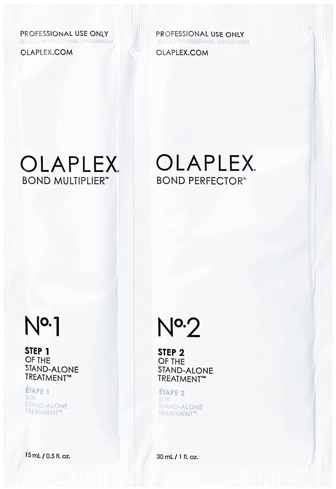 Stand Alone Set Olaplex: No.1 Bond Multiplier, Hair Lotion Treatment, Bond Repair, 15 ml + No.2 Bond Perfector, Hair Cream Treatment, 30 ml
