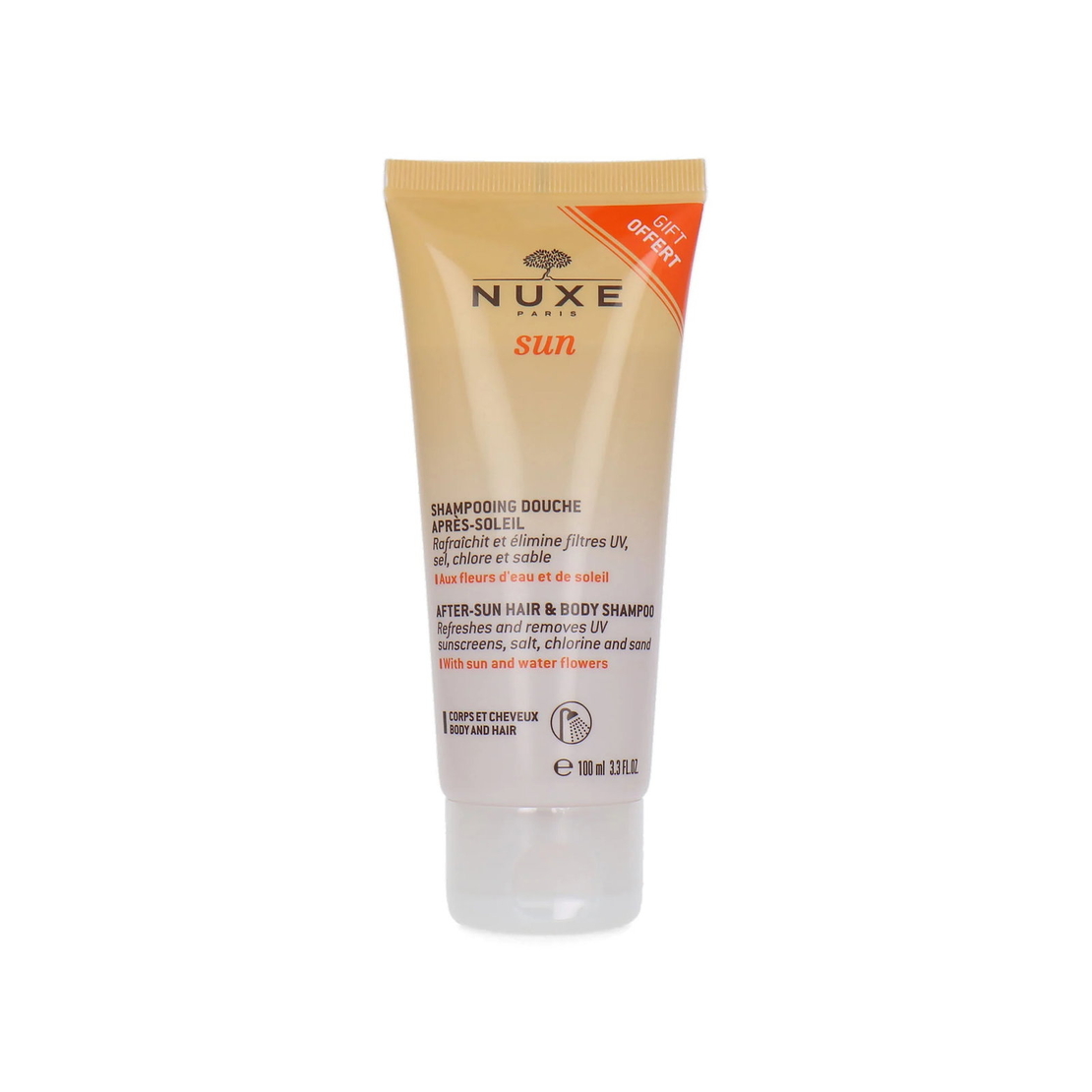 Nuxe, Sun, After-Sun Shampoo, For Hair & Body, 100 ml