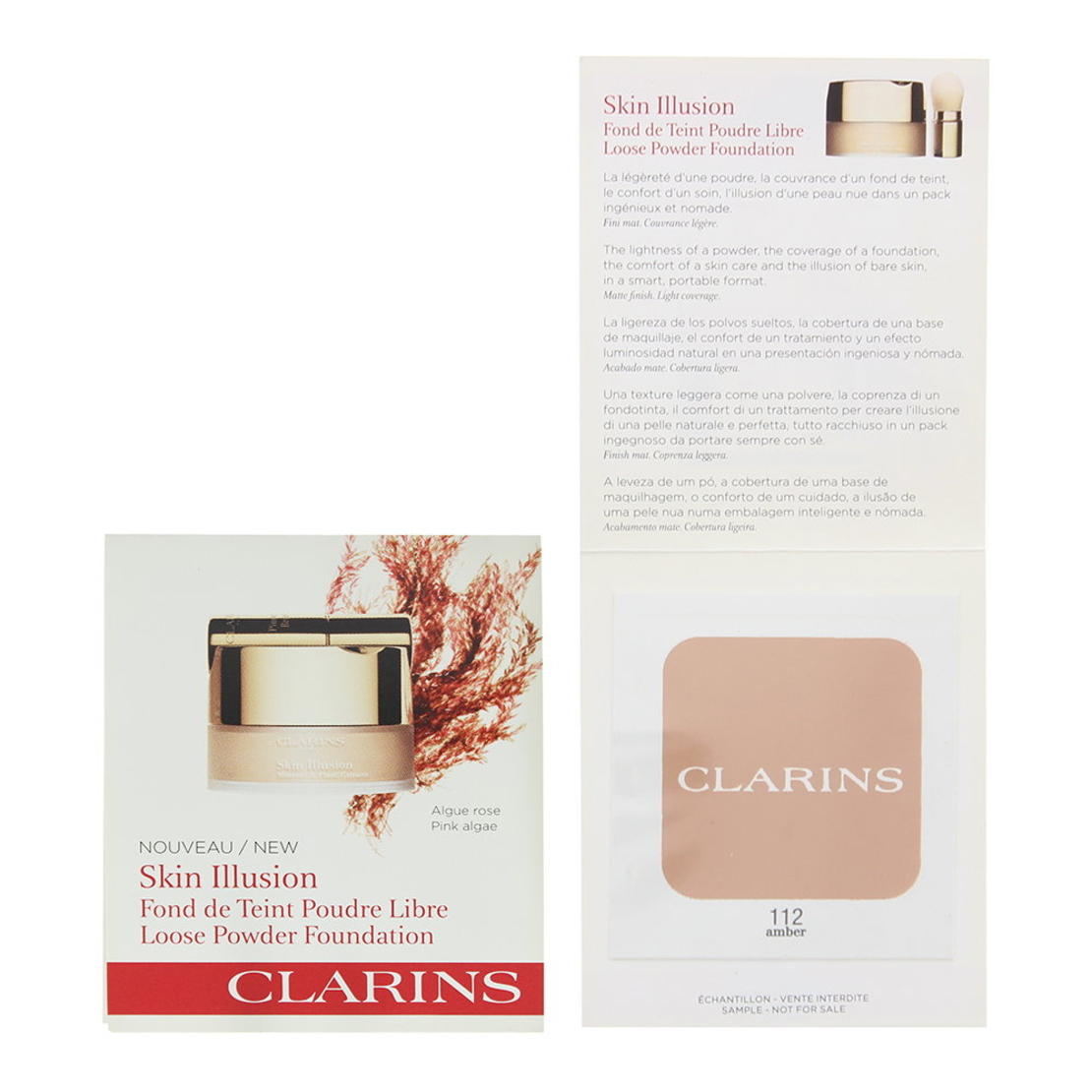 Clarins, Skin Illusion, Loose Powder Foundation, 112, Amber, *Sample