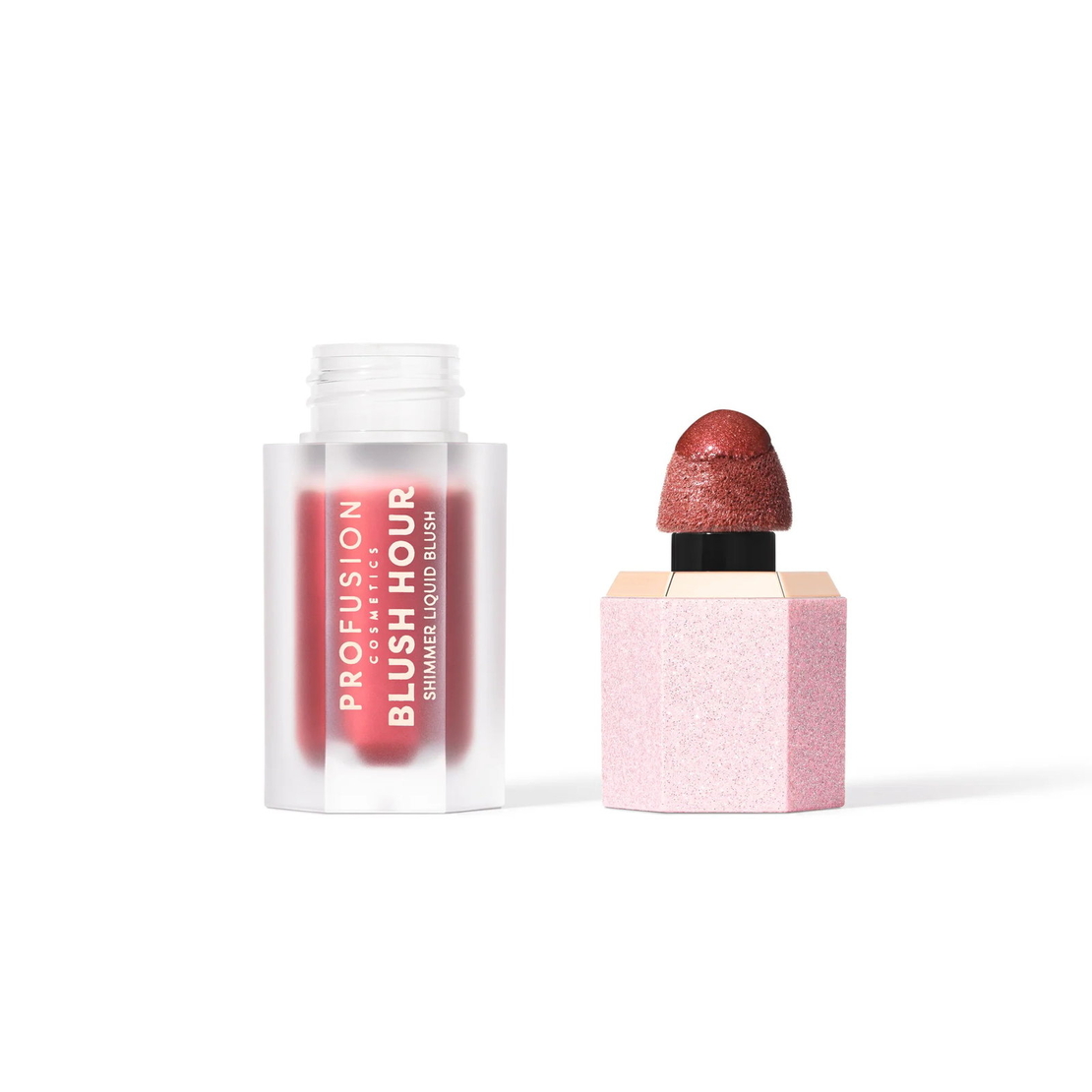 Profusion Cosmetics, Blush Hour, Glossy & Illuminating, Liquid Blush, Berry Mimosa, 6 ml