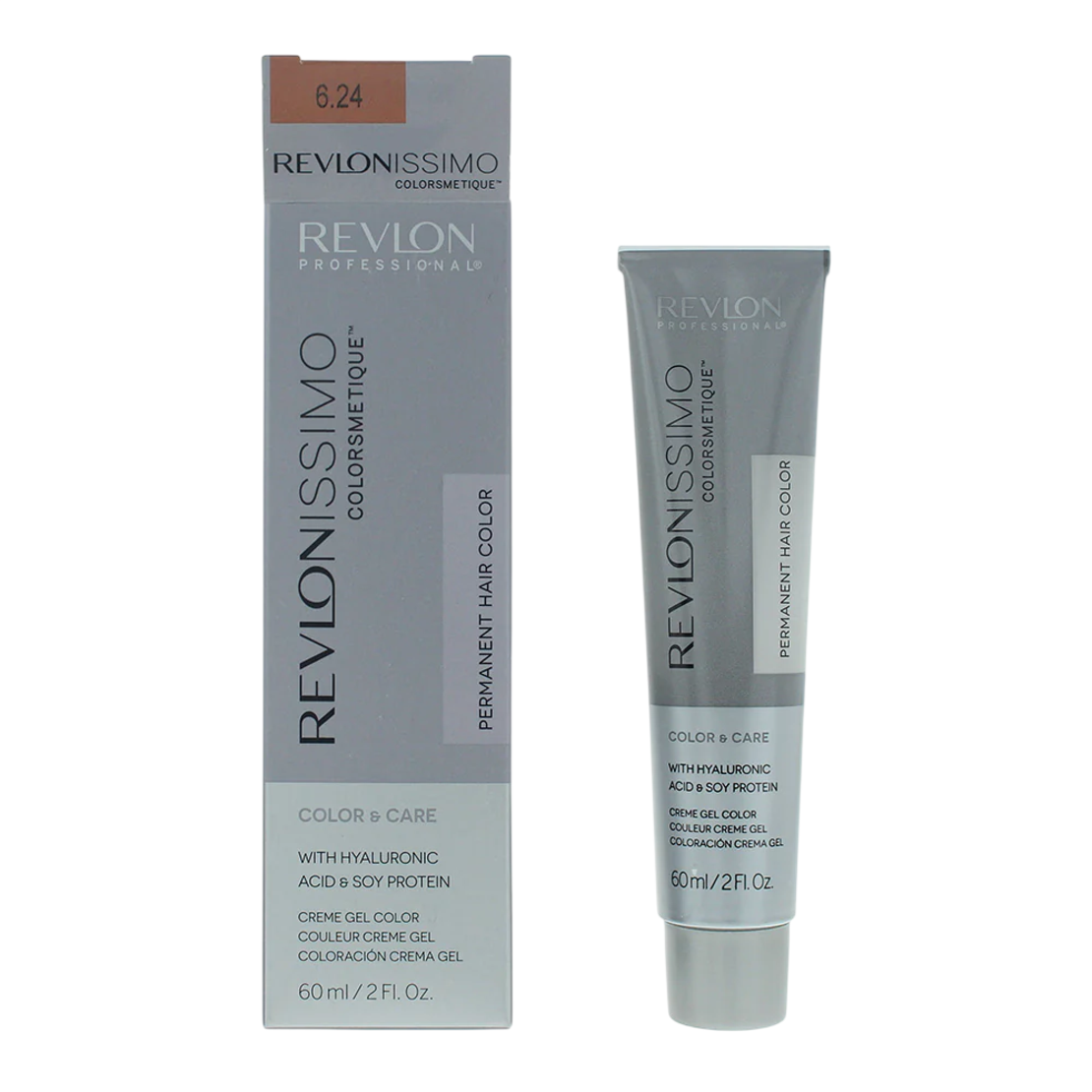 Revlon, Revlonissimo Colorsmetique, Permanent Hair Dye, 6.24 Dark Coppery Pearl Blonde, 60 ml