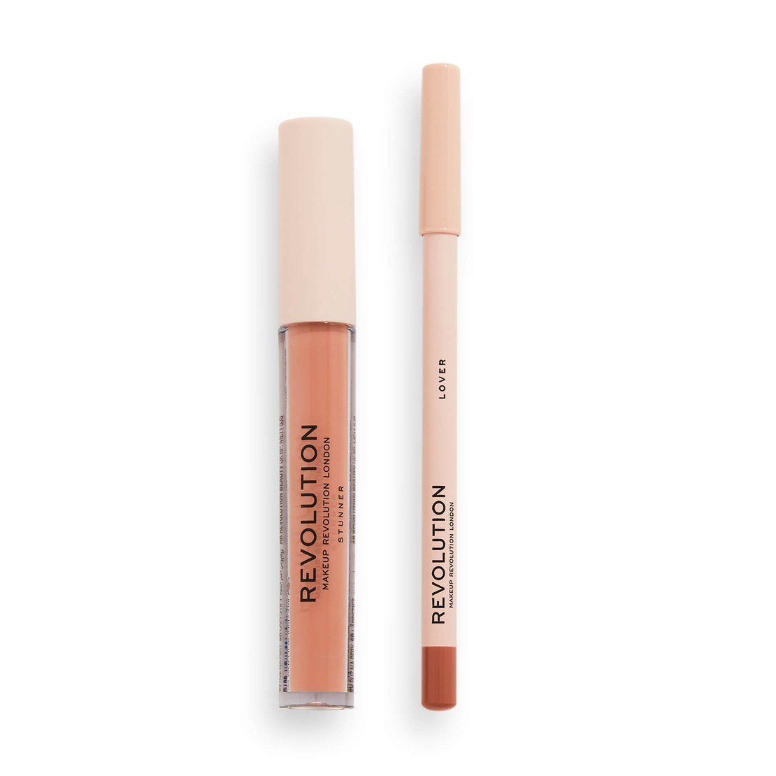 Set Makeup Revolution: Makeup Revolution, Liquid Lipstick, Lover, 3 ml + Makeup Revolution, Precision, Lip Liner, Lover, 1 g