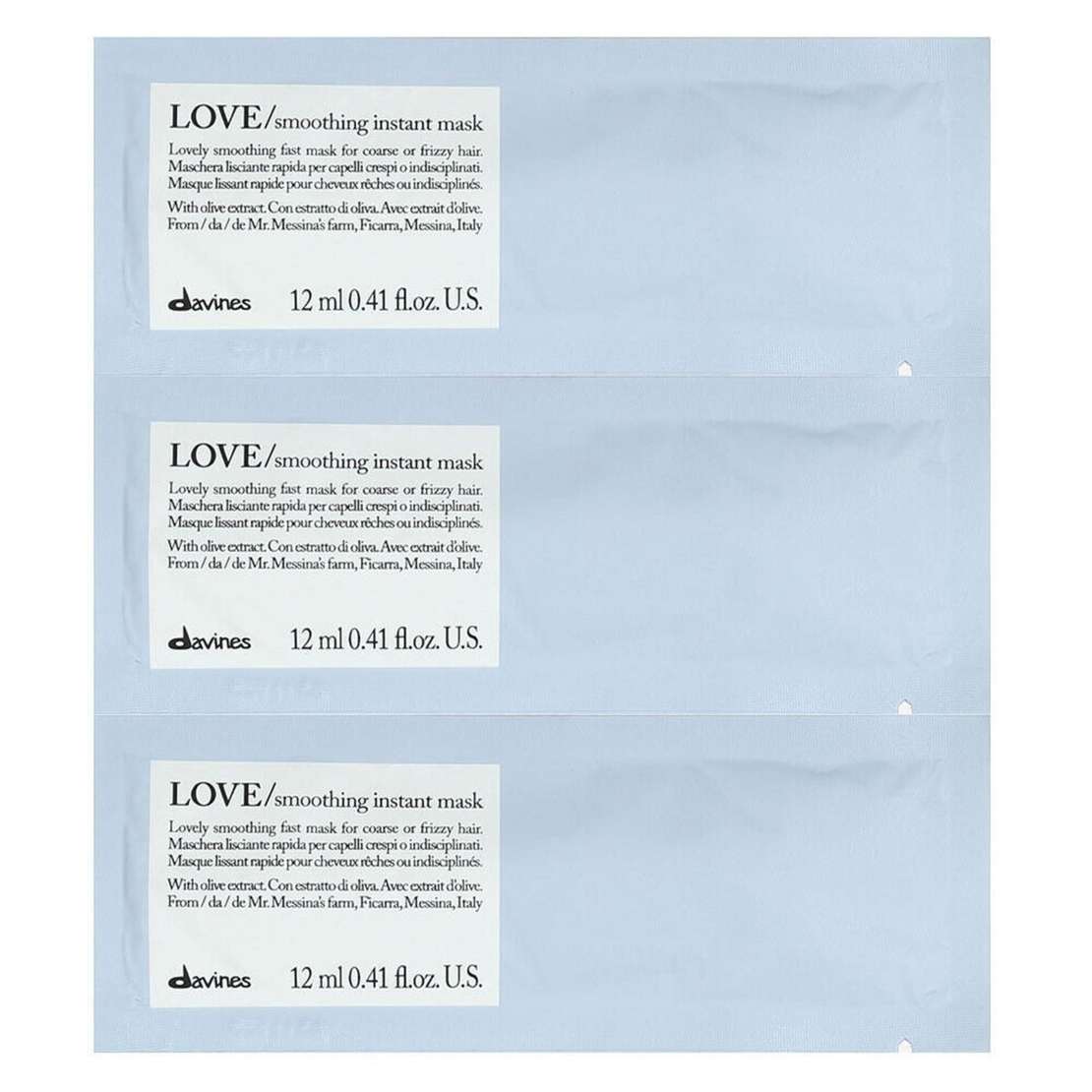 Davines, Love Smoothing, Hair Treatment Cream Mask, 12 pcs, 12 ml