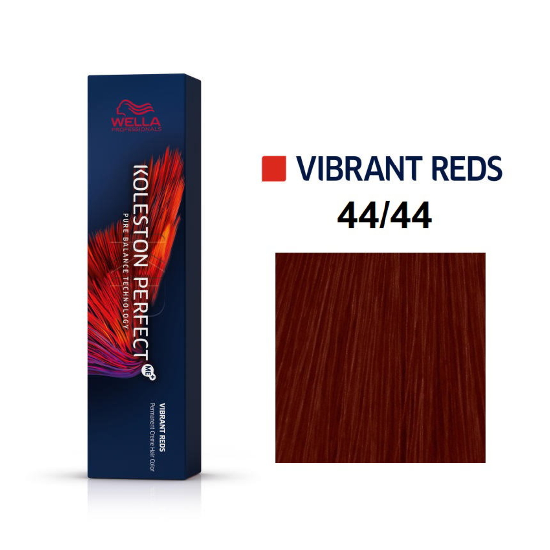 Wella Professionals, Koleston Perfect Me+, Permanent Hair Dye, 44/44 Medium Intense Red Brown, 60 ml