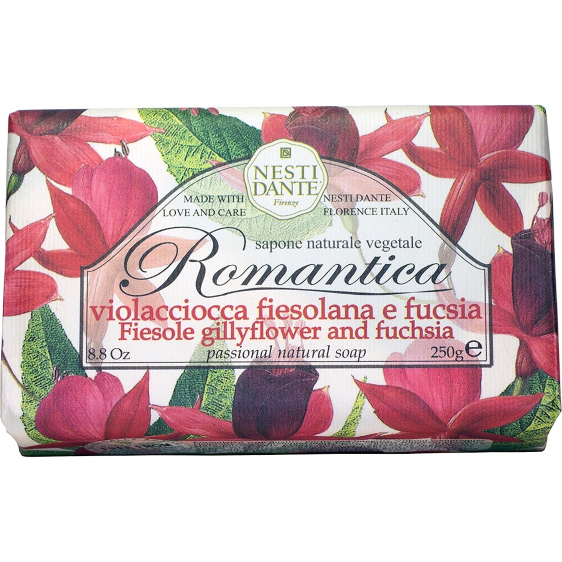 Nesti Dante, Romantica, Gillyflower & Fucsia, Soothing, Soap Bar, 250 g