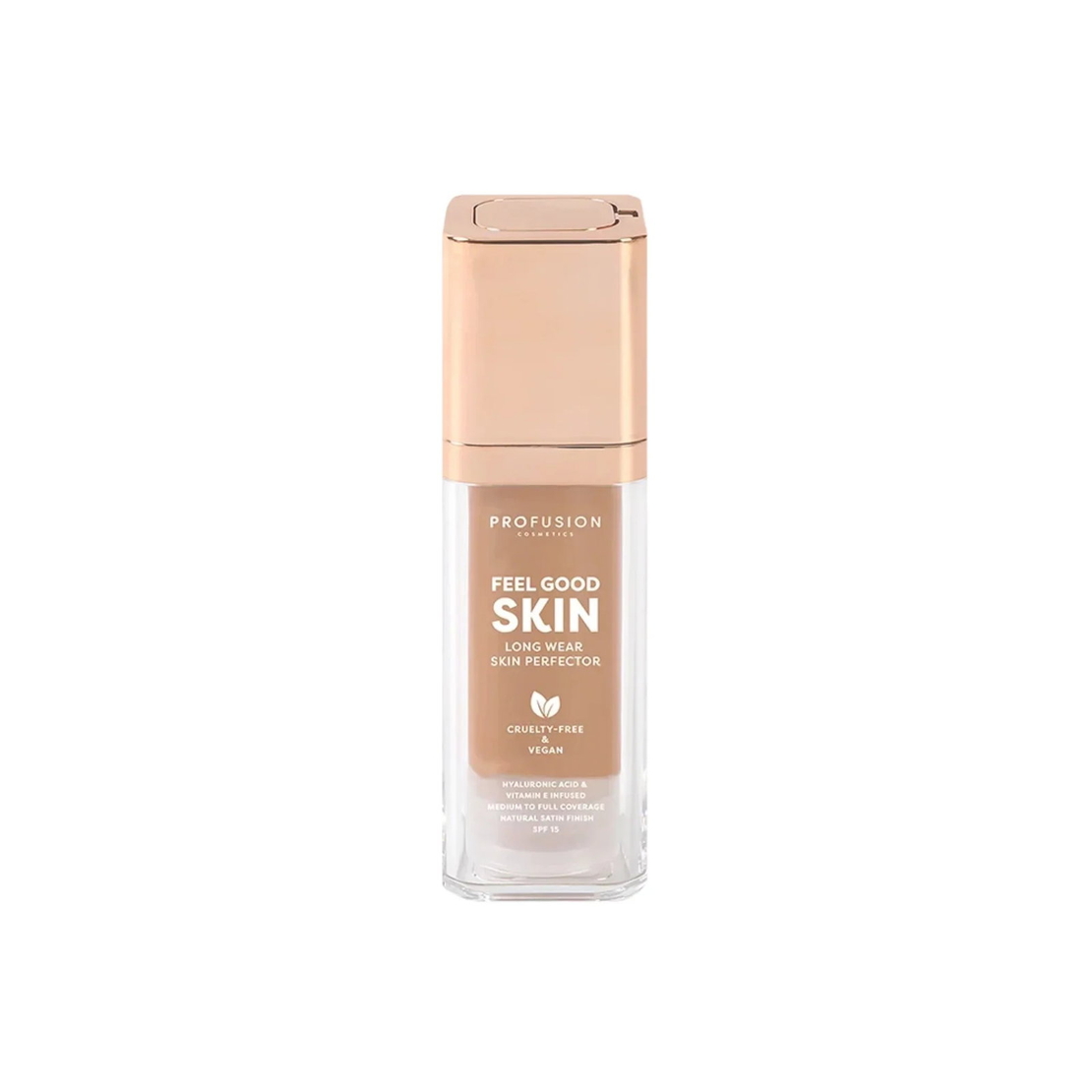Profusion Cosmetics, Feel Good Skin, Satin Finish, Liquid Foundation, 300, Medium, SPF 15, 30 ml