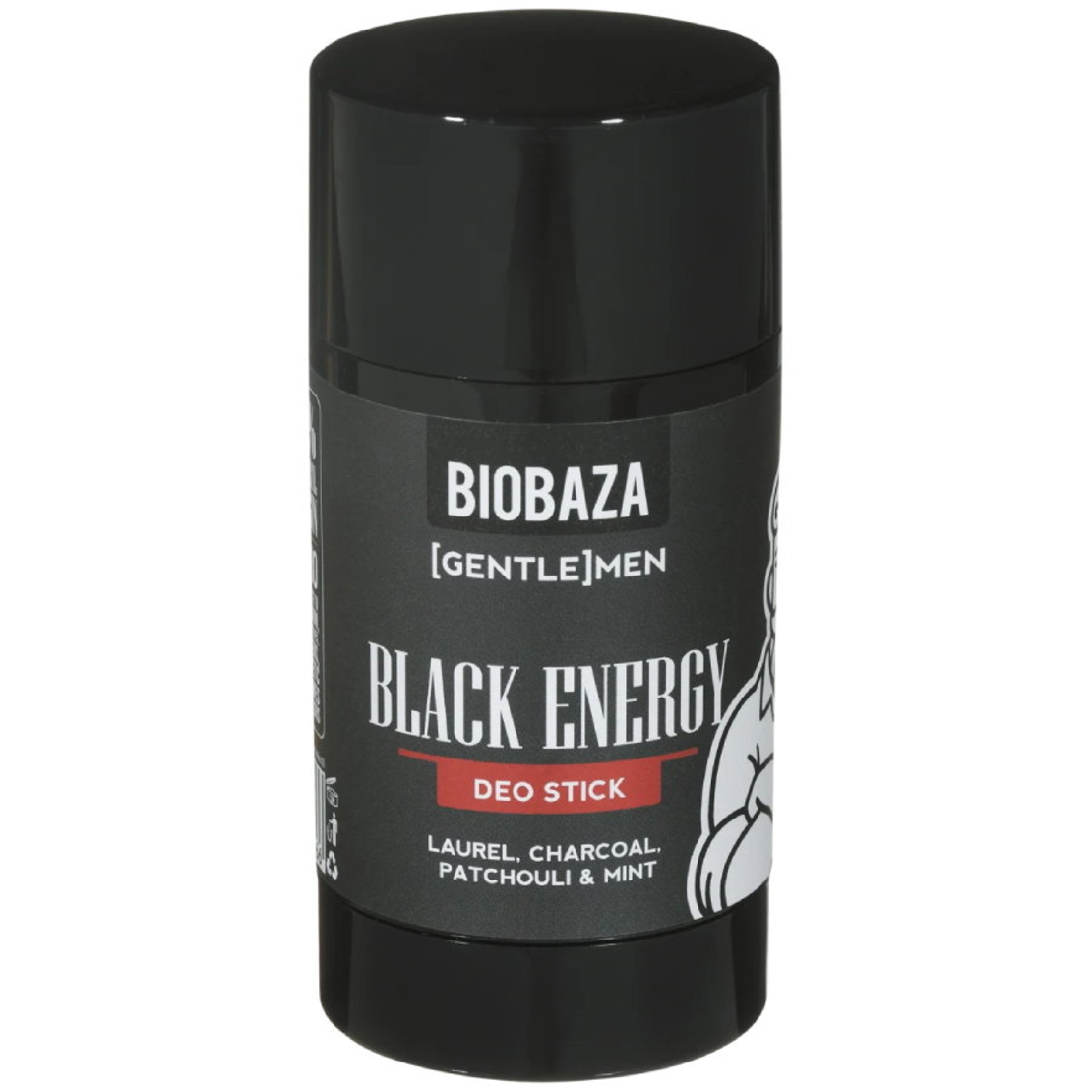 Biobaza, Black Energy, Natural Ingredients, Refreshing & Protecting, Fresh & Green, Deodorant Stick, For Men, 50 ml