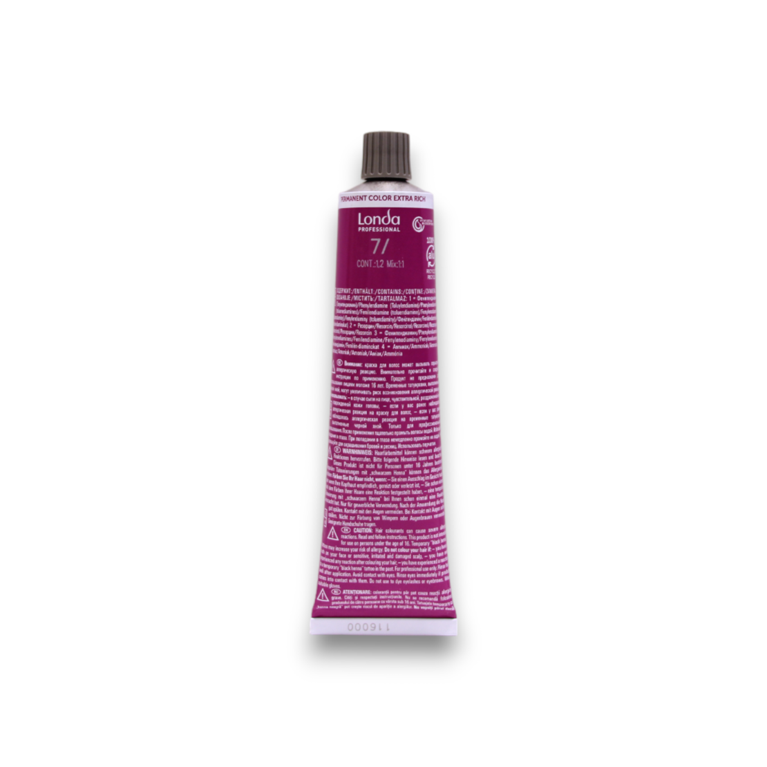 Londa Professional, Londacolor, Permanent Hair Dye, 7/ Medium Blonde, 60 ml