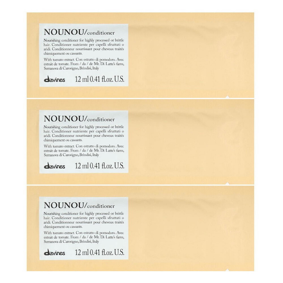 Davines, Nounou, Hair Conditioner, Nourishing, 12 pcs, 12 ml
