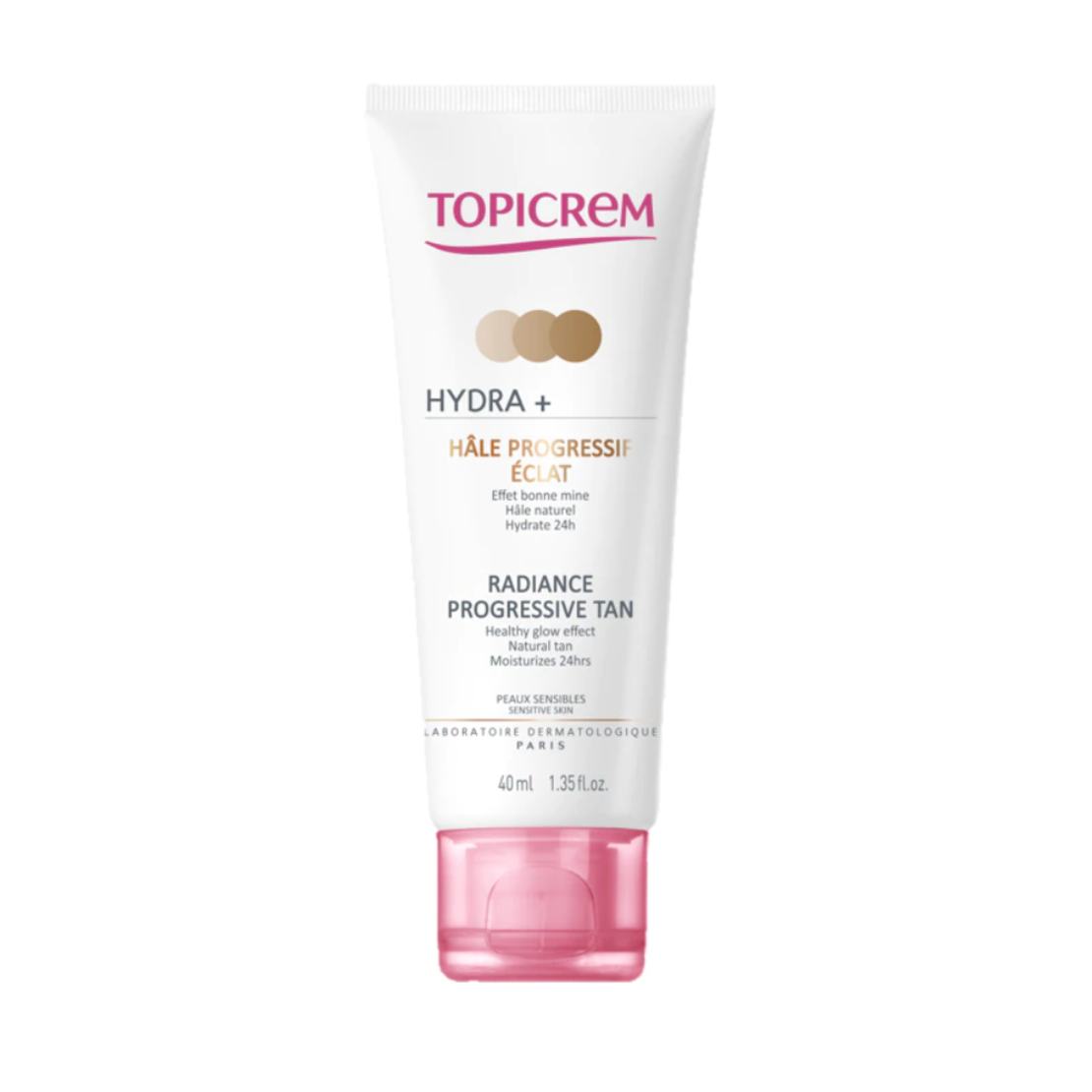 Topicrem, Hydra+, Accelerates Natural Tanning, Self-Tanning Cream, For Face & Neck, 40 ml