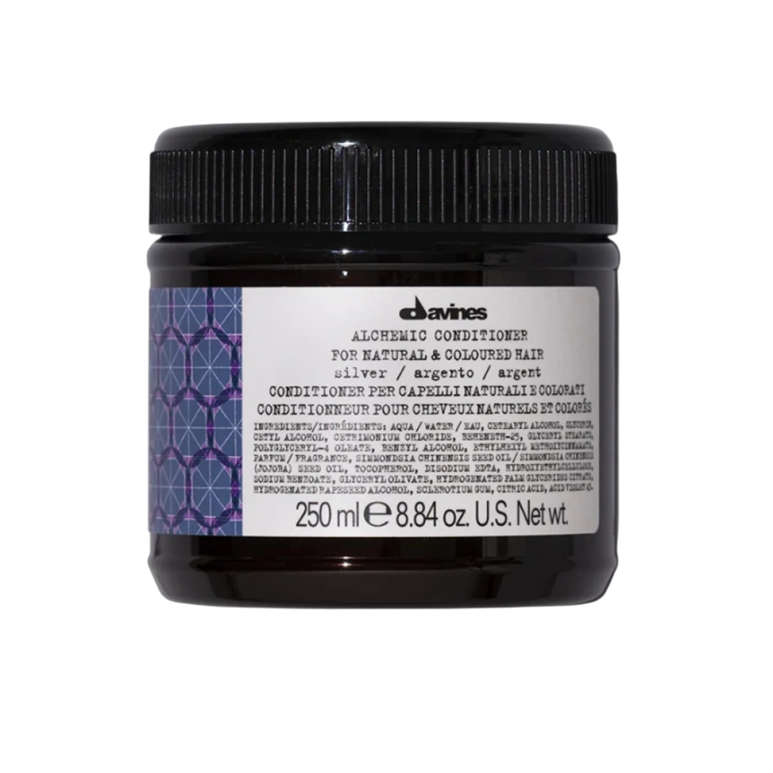 Davines, Alchemic, Hair Colour Conditioner,  Silver, Enhances Color Vibrancy, 250 ml