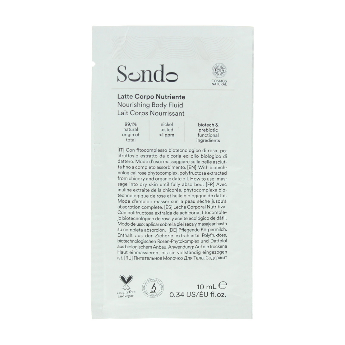 Sendo, Sendo, Nourishing, Body Milk, 10 ml