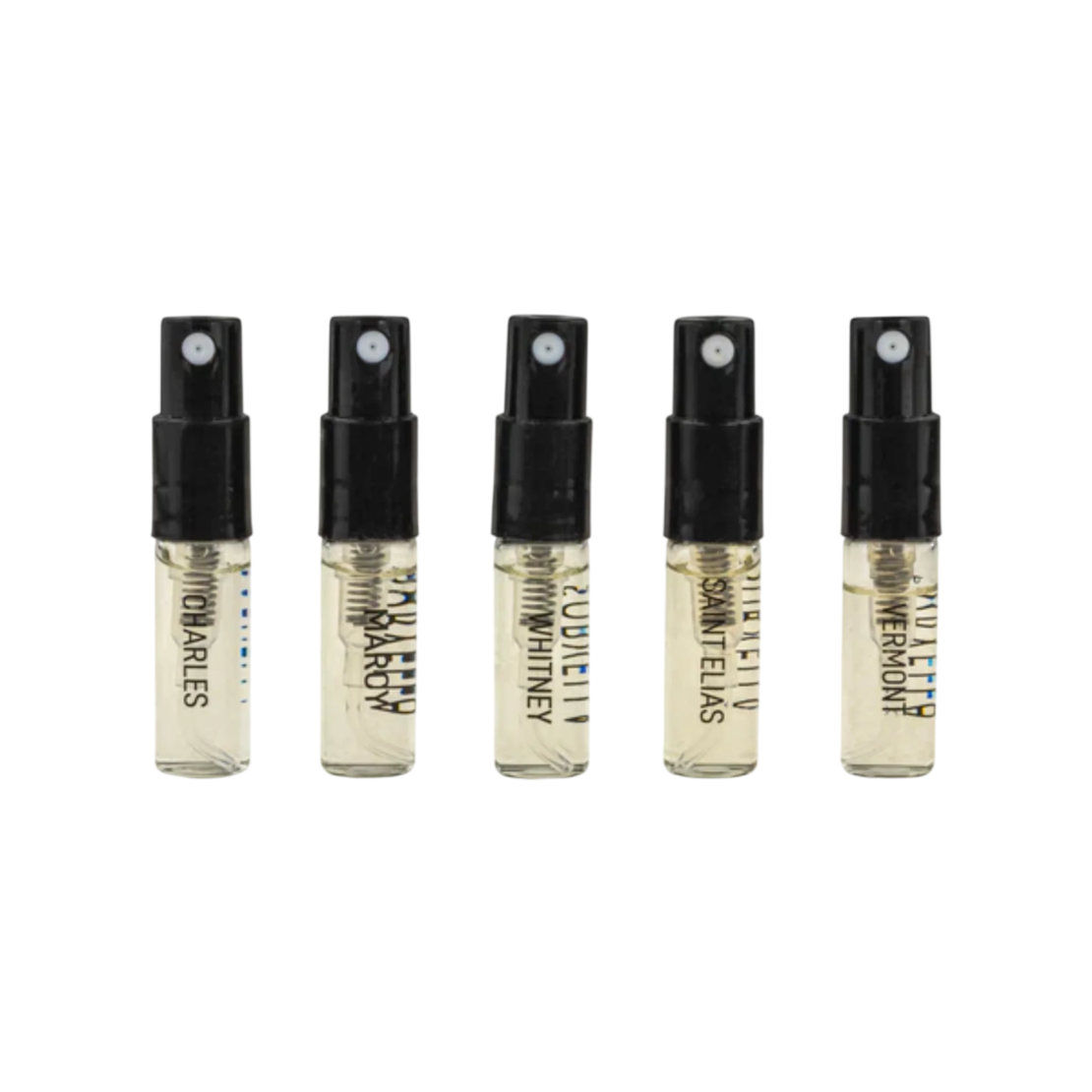 Set Sorvella: Mountain Collection Vermont, Eau De Parfum, Unisex, 2 ml *Vial + Mountain Collection Charles, Eau De Parfum, Unisex, 2 ml *Vial + Mountain Collection Saint Elias, Eau De Parfum, Unisex, 2 ml *Vial + Mountain Collection Marcy, Eau De Par