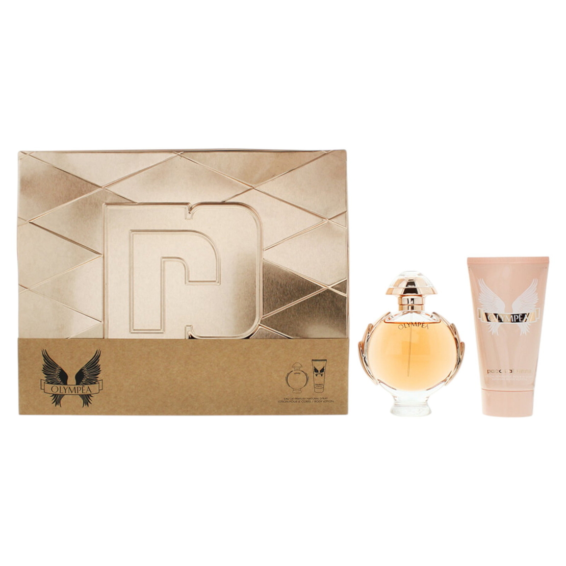 Set Paco Rabanne: Olympea, Eau De Parfum, For Women, 50 ml + Olympea, Hydrating, Body Lotion, 75 ml
