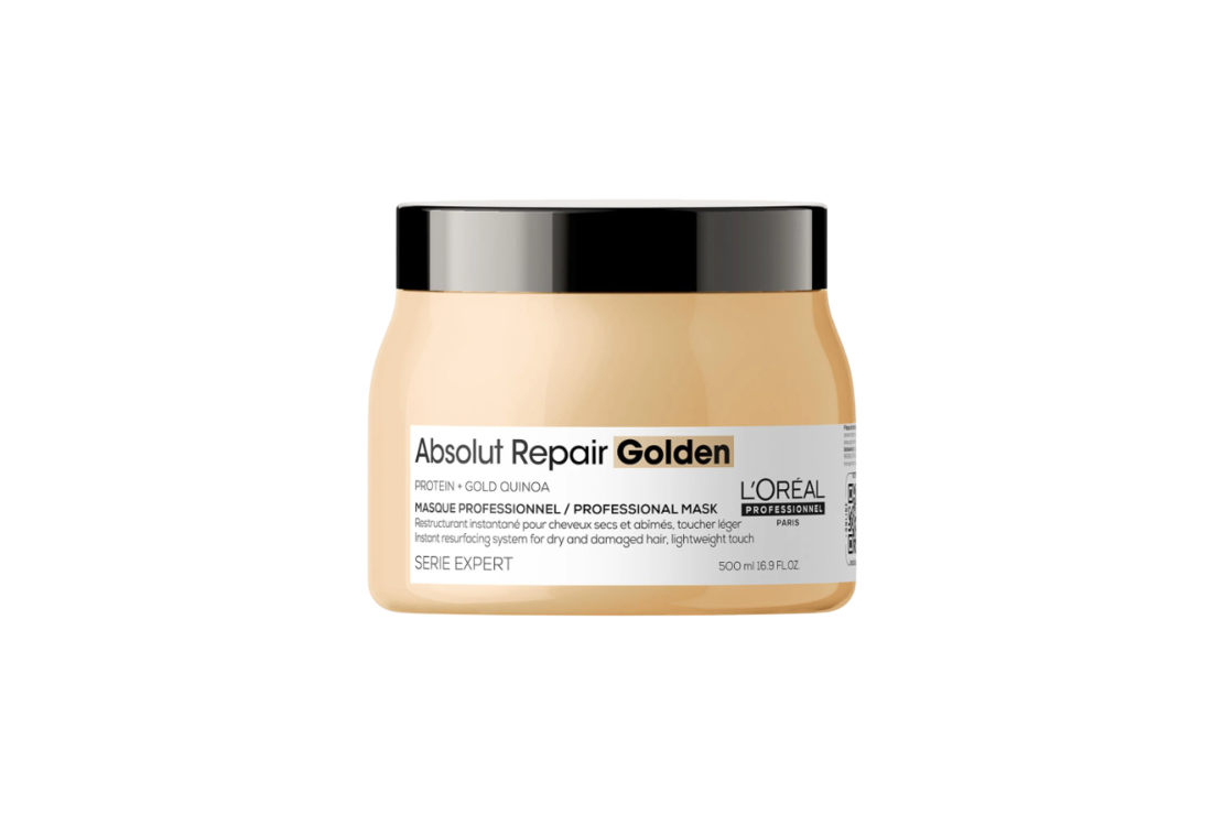 L'Oreal Professionnel, Serie Expert Absolut Repair Golden, Protein + Gold Quinoa, Hair Treatment Cream Mask, Instant Resurfacing, 500 ml