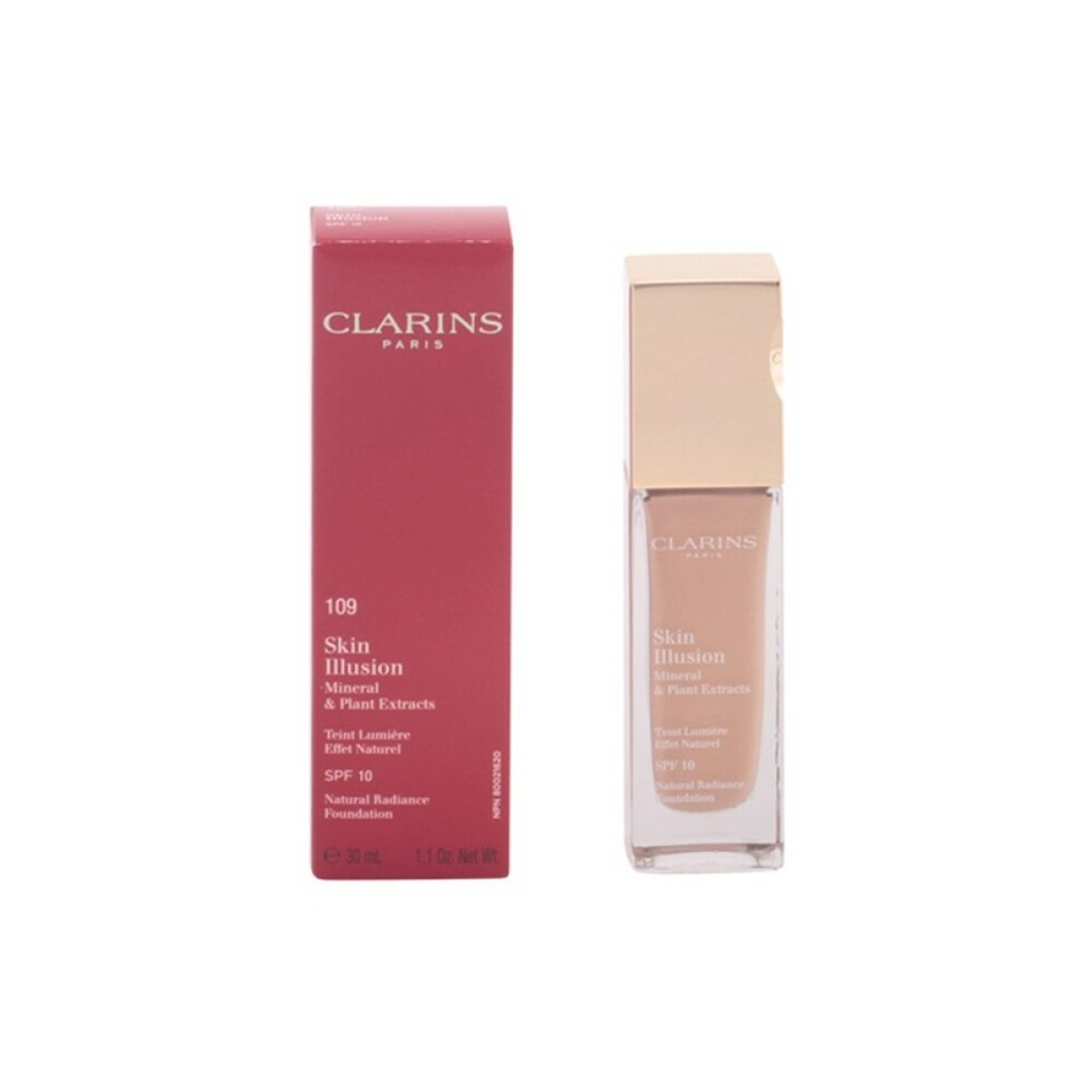 Clarins, Skin Illusion, Colour Correcting, Liquid Foundation, 109, Wheat, SPF 15, 15 ml *Tester
